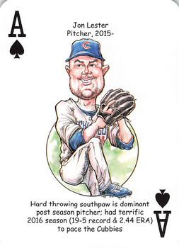 2018 Hero Decks Chicago Cubs Baseball Heroes Playing Cards  #A♠ Jon Lester Front