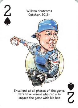 2018 Hero Decks Chicago Cubs Baseball Heroes Playing Cards  #2♠ Willson Contreras Front