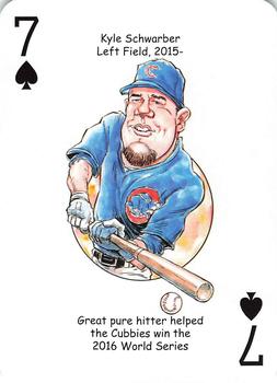 2018 Hero Decks Chicago Cubs Baseball Heroes Playing Cards  #7♠ Kyle Schwarber Front