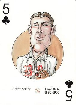 2005 Hero Decks Boston Red Sox Baseball Heroes Playing Cards (1st Edition) #5♣ Jimmy Collins Front