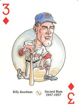 2005 Hero Decks Boston Red Sox Baseball Heroes Playing Cards (1st Edition) #3♦ Billy Goodman Front