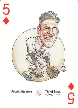 2005 Hero Decks Boston Red Sox Baseball Heroes Playing Cards (1st Edition) #5♦ Frank Malzone Front
