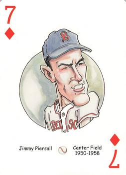 2005 Hero Decks Boston Red Sox Baseball Heroes Playing Cards (1st Edition) #7♦ Jimmy Piersall Front