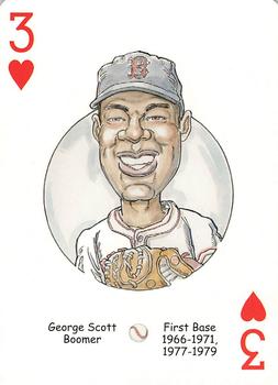 2005 Hero Decks Boston Red Sox Baseball Heroes Playing Cards (1st Edition) #3♥ George Scott Front