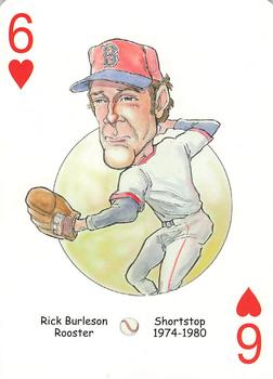 2005 Hero Decks Boston Red Sox Baseball Heroes Playing Cards (1st Edition) #6♥ Rick Burleson Front