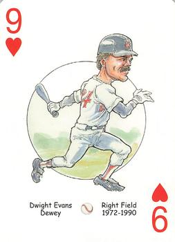 2005 Hero Decks Boston Red Sox Baseball Heroes Playing Cards (1st Edition) #9♥ Dwight Evans Front