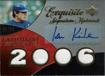 2007 Upper Deck Exquisite Collection Rookie Signatures - Signature Materials Gold #ESM-IK Ian Kinsler Front