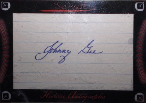 2017 Historic Autographs Scripts #NNO Johnny Gee Front