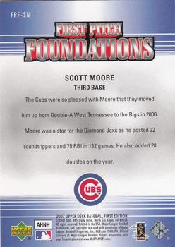 2007 Upper Deck First Edition - First Pitch Foundations #FPF-SM Scott Moore Back