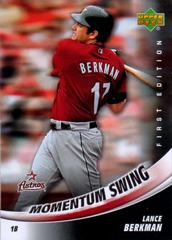 2007 Upper Deck First Edition - Momentum Swing #MS-LB Lance Berkman Front
