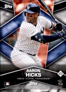 2020 Topps Stickers - Sticker Card Backs #67 Aaron Hicks Front