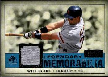 2008 SP Legendary Cuts - Legendary Memorabilia Blue #LM-WC Will Clark Front