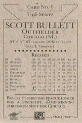 1996 Signature Rookies Old Judge - Club Set #6 Scott Bullett Back