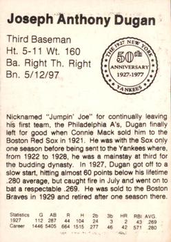 1977 TCMA 1927 New York Yankees 50th Anniversary #NNO Joe Dugan Back
