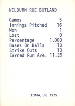 1975 TCMA 1946 Boston Red Sox (Blue Names) #NNO Bill Butland Back