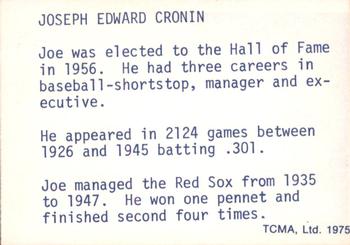 1975 TCMA 1946 Boston Red Sox (Blue Names) #NNO Joe Cronin Back