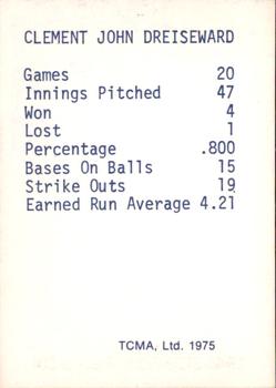 1975 TCMA 1946 Boston Red Sox (Blue Names) #NNO Clem Dreisewerd Back