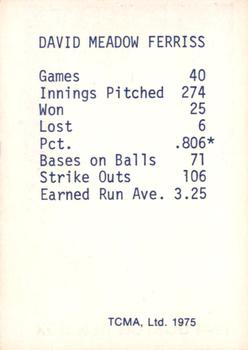 1975 TCMA 1946 Boston Red Sox (Blue Names) #NNO Boo Ferriss Back