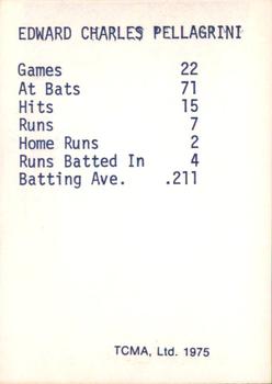 1975 TCMA 1946 Boston Red Sox (Blue Names) #NNO Eddie Pellagrini Back
