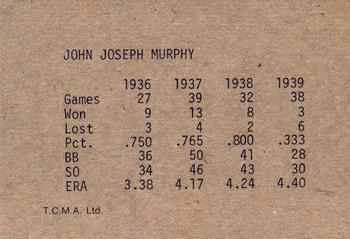 1983 TCMA 1936-39 New York Yankee Dynasty #NNO Johnny Murphy Back