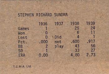 1983 TCMA 1936-39 New York Yankee Dynasty #NNO Steve Sundra Back