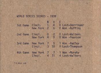 1983 TCMA 1936-39 New York Yankee Dynasty #NNO Lou Gehrig / Joe DiMaggio Back