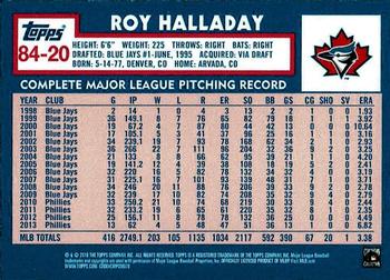 2019 Topps On-Demand Mini - 1984 Topps Baseball - Update #84-20 Roy Halladay Back