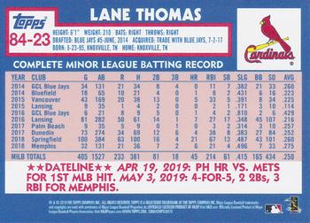 2019 Topps On-Demand Mini - 1984 Topps Baseball - Update Pink #84-23 Lane Thomas Back