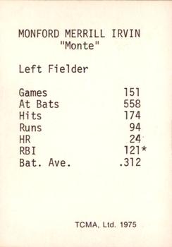 1975 TCMA 1951 New York Giants (Orange Names) #NNO Monte Irvin Back