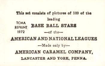 1972 TCMA 1922 American Caramel E121 Reprints #NNO Dave Bancroft Back