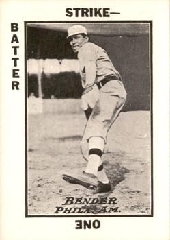 1973 TCMA 1913 Tom Barker Baseball Card Game (WG6 Red Backs) (reprint) #NNO Chief Bender Front