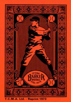 1973 TCMA 1913 Tom Barker Baseball Card Game (WG6 Red Backs) (reprint) #NNO Bob Bescher Back