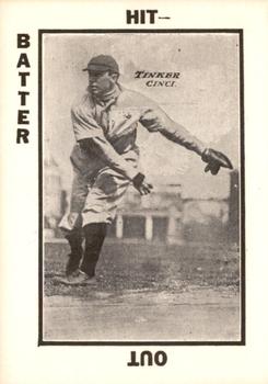 1973 TCMA 1913 Tom Barker Baseball Card Game (WG6 Red Backs) (reprint) #NNO Joe Tinker Front