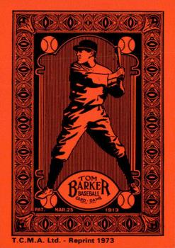 1973 TCMA 1913 Tom Barker Baseball Card Game (WG6 Red Backs) (reprint) #NNO Honus Wagner Back