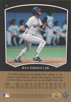 1998 Upper Deck Ken Griffey Jr.'s Most Memorable Home Runs #2 Ken Griffey Jr. Back