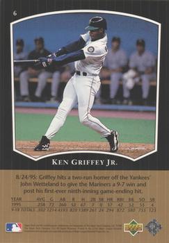 1998 Upper Deck Ken Griffey Jr.'s Most Memorable Home Runs #6 Ken Griffey Jr. Back