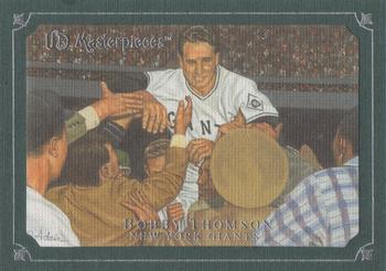 2007 Upper Deck Masterpieces - Green Linen #3 Bobby Thomson Front