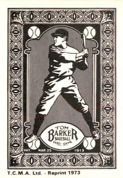 1973 TCMA 1913 Tom Barker Baseball Card Game (WG6) (reprint) #NNO Frank Baker Back