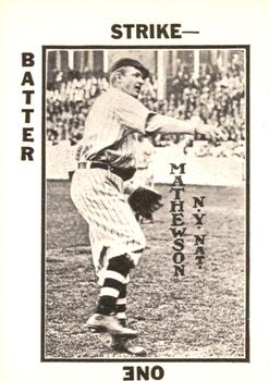 1973 TCMA 1913 Tom Barker Baseball Card Game (WG6) (reprint) #NNO Christy Mathewson Front