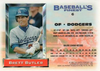 1993 Finest #6 Brett Butler Back