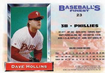 1993 Finest #23 Dave Hollins Back