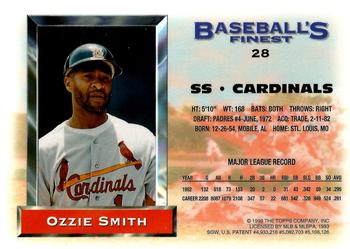 1993 Finest #28 Ozzie Smith Back