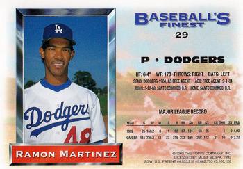 1993 Finest #29 Ramon Martinez Back