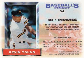 1993 Finest #34 Kevin Young Back