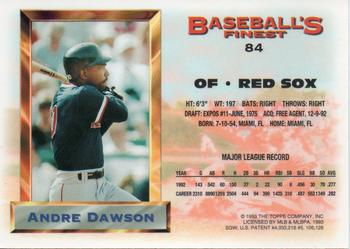 1993 Finest #84 Andre Dawson Back