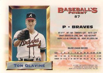 1993 Finest #87 Tom Glavine Back