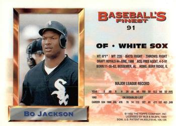 1993 Finest #91 Bo Jackson Back