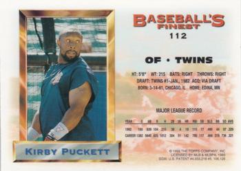 1993 Finest #112 Kirby Puckett Back