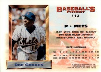 1993 Finest #113 Doc Gooden Back
