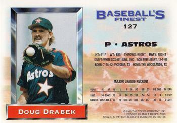 1993 Finest #127 Doug Drabek Back